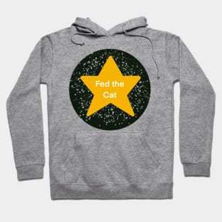 Fed the Cat Adulting Gold Star Hoodie